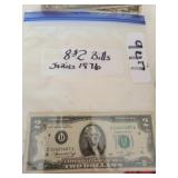 8 - $2 bills series 1976