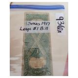 Series 1917 large $1 bill