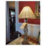 Silver colored lamp