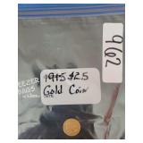 1915 $2.5 gold coin