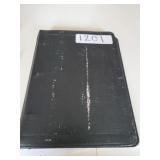 Book of hand written poetry, vintage picture of