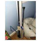 2 Green Pillows/ 2 White Pillows, Curtain rods