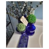 Cobalt blue flower pots