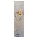 Press etched vase, glass vase