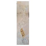 Glass candleholders crystal
