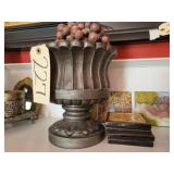Fruit grapes in compote, 7 tile coasters