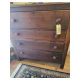 Antique Walnut 4 Drawer Chest