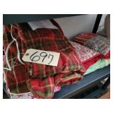 Heated throw, pillowshams, bedding (As Is)
