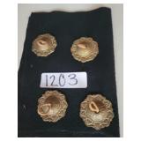 4 Vintage brass finger cymbals (belly dancers)