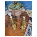 Pair of Brass Lamps
