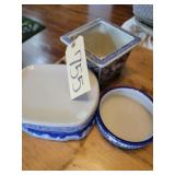 Blue & white planters
