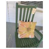 Green rocking chair