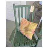 Green rocking chair