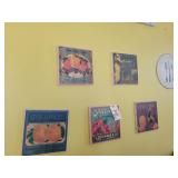 Wooden fruit plaques (5)