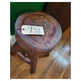 Hand carved wooden stool