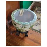 Large oriental green planter