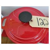 Red cast iron pot