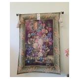 Vintage floral tapestry (32' w, 46' h)