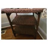 3 tier wicker table