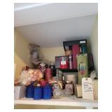 Candles,small shelf,votive candleholders