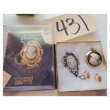 Cameo Necklace (Hypnotiqe) Cream Perfume Locket,