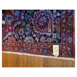 Burgundy / blue / cream rug 12 x 8.5ft