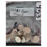 $1 coins mixed
