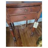 Antique  2 drawer side table