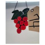 Stained glass hanging grapes
