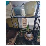 Plant stand with plants