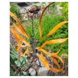 Orange butterfly yard decor