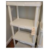 2 plastic shelves