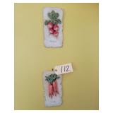 Pair of vegetable plaques