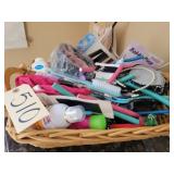 Basket of Hair accessories, products
