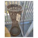 Wicker vintage flower stand