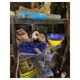4 shelves with contents
