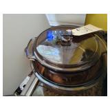 2 Anchor ovenware (one is 1.5qt.)