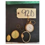 Leonard pocket watch, Caravelle ladies watch,