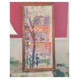 Framed 'Cafe Art' (43' h, 21' w)