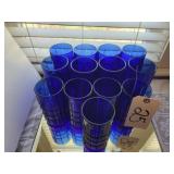 13 Anchor Hocking Cobalt glasses