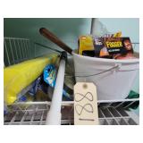 Ice scaper, mop pads, bug fogger