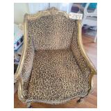 Leopard print style chair