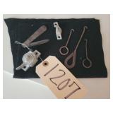 Vintage edge razor, vintage crochet hooks