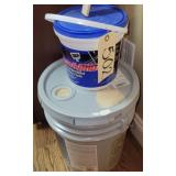 Spackling, partial 5 gal paint can