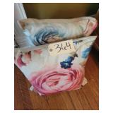 Floral pillows - signed by Lisa...