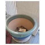 Planter, brass tin