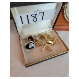 Cufflinks, tie pins