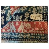 Woven 1853 coverlet