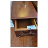 ANTIQUE MAHOGANY SIDE TABLE  15W X 21D X 25T