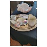 ASSORTMENT VINTAGE GLASS TRINKETS